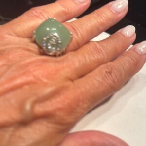 “Margarita” Ring Genuine Aventurine Stone